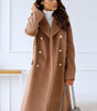 Mid-length buttoned coat for Women