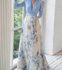 Long floral print dress for women