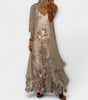 Two-Piece Printed Maxi Dress for Women