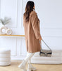 Mid-length buttoned coat for Women