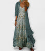 Two-Piece Printed Maxi Dress for Women