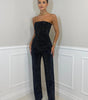 Strapless wide-leg jumpsuit for women