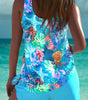 Flat Tummy Effect Tankini and Shorts for Women