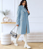 Mid-length buttoned coat for Women