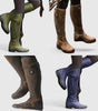 High Knee Faux Leather Riding Boots for Women