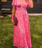 Long Dress with Floral Print and Defined Waist for Women | Ideal for Summer