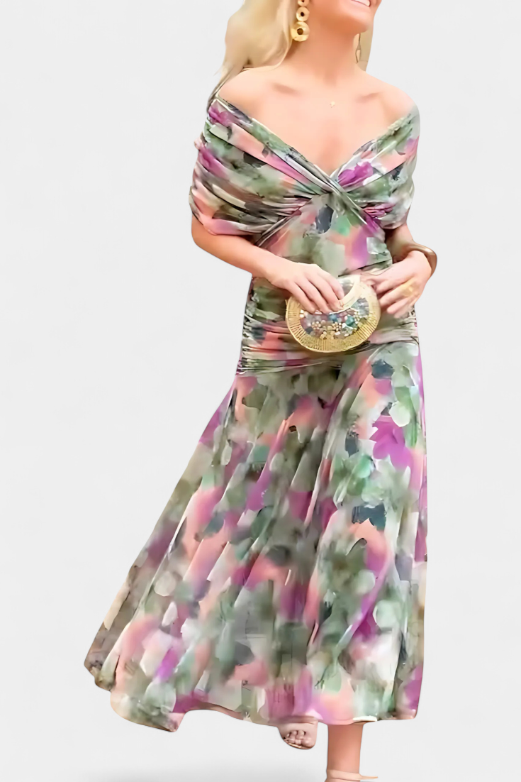 Long Floral Print Dress for Women