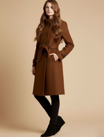 Elegant Mid-Length Double-Breasted Coat for Women