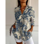 Long Floral Print Shirt for Women
