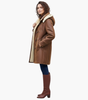 Long Hooded Coat with Synthetic Lining for Women