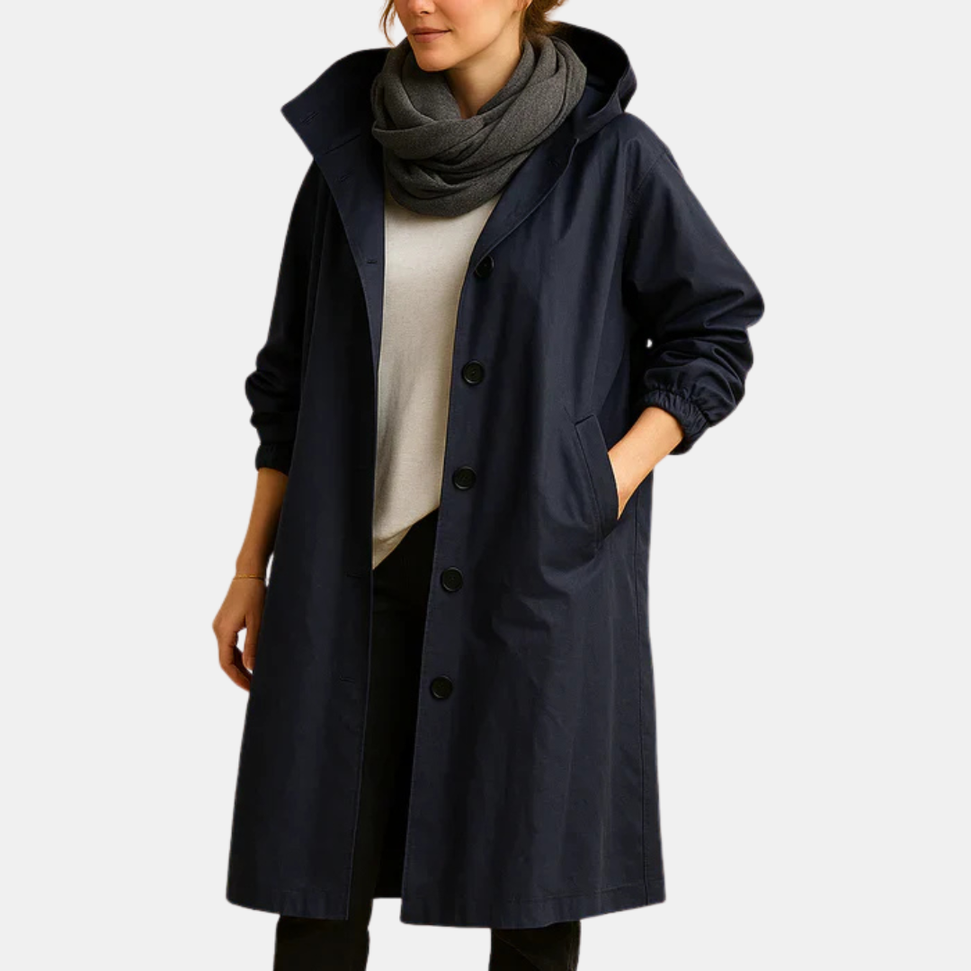 Long cotton coat for women