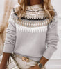 Winter pullover with patterns for Women