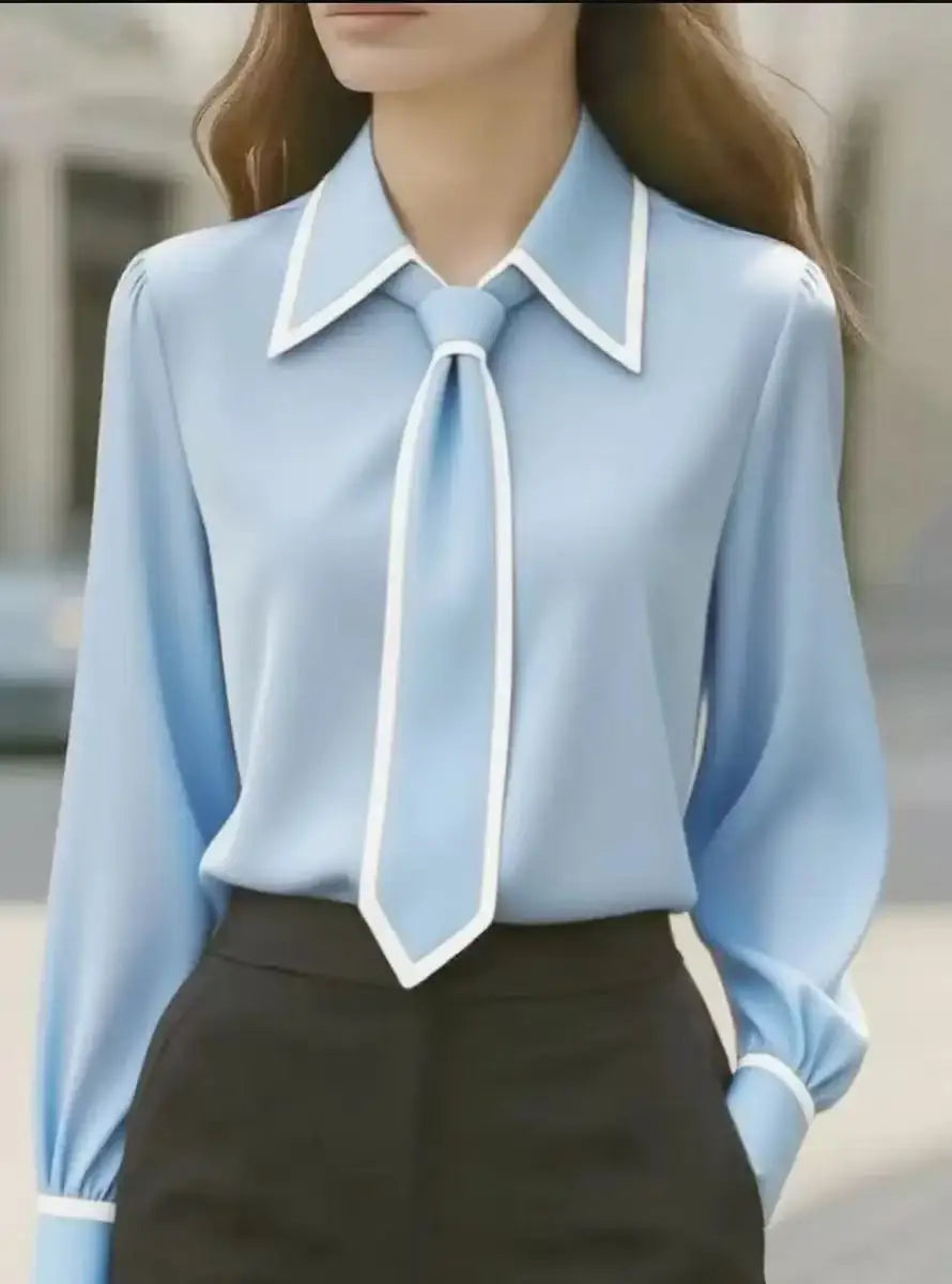 Oversized Collar Blouse for Women