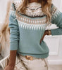 Winter pullover with patterns for Women