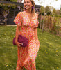 Long Dress with Floral Print and Defined Waist for Women | Ideal for Summer