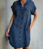 Mid-Length Cotton Dress for Women