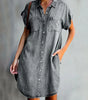 Mid-Length Cotton Dress for Women