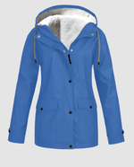 Oversized Parka with Hood and Faux Fur for Women