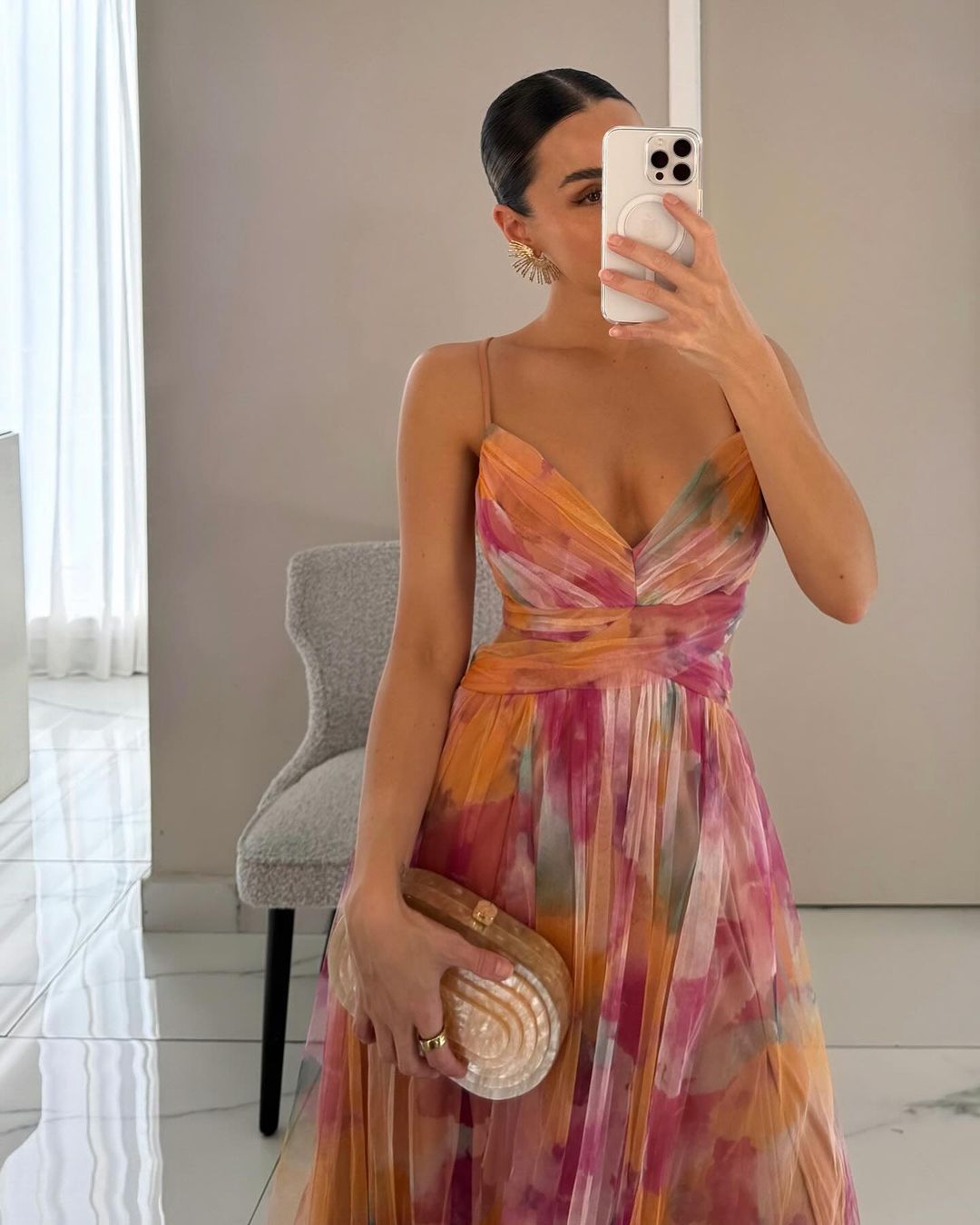 Long strappy dress for women