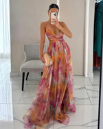 Long strappy dress for women