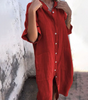 Casual Cotton and Linen Dress Shirt for Women