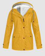 Oversized Parka with Hood and Faux Fur for Women