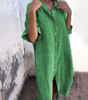 Casual Cotton and Linen Dress Shirt for Women