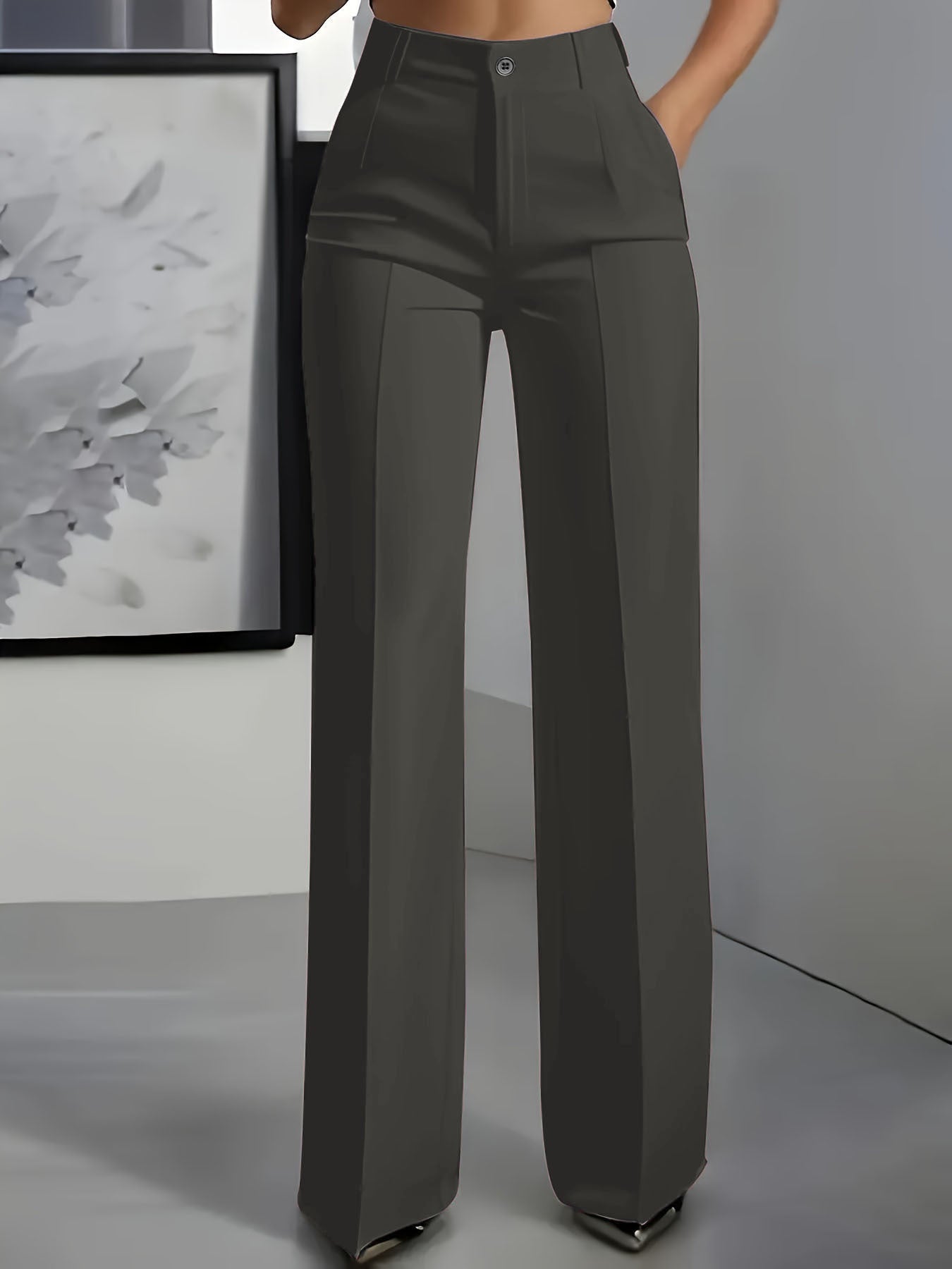 Wide High-Waisted Pants for Women