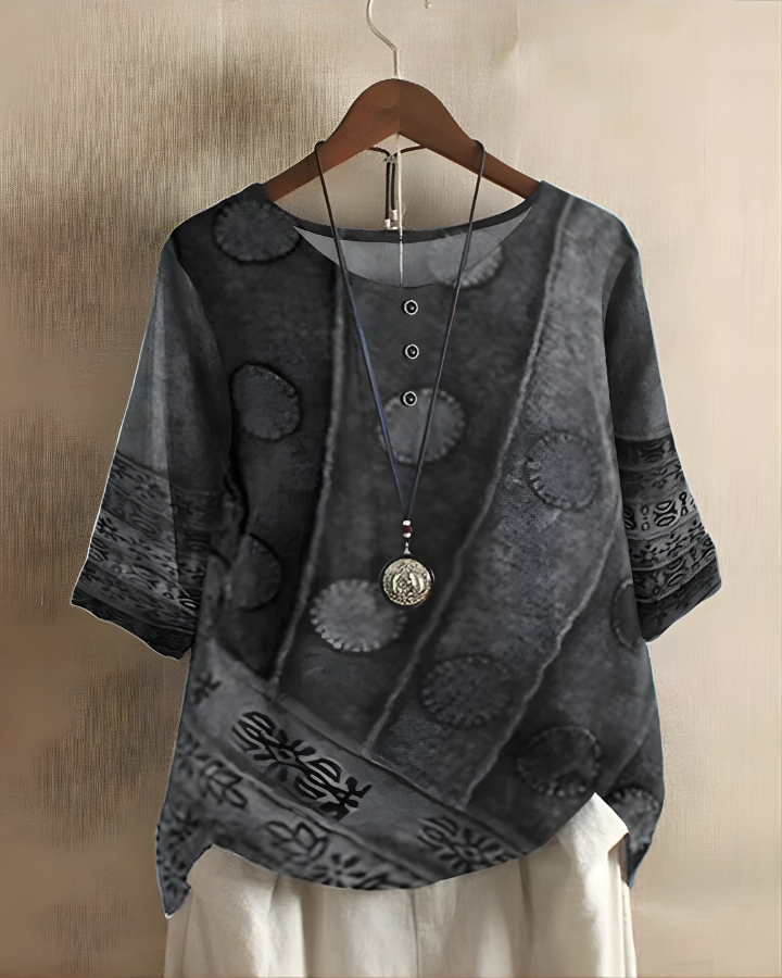 Women's Top with Geometric Print Tunic | Perfect for Everyday Wear