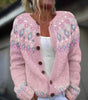 Printed wool and cotton cardigan for women