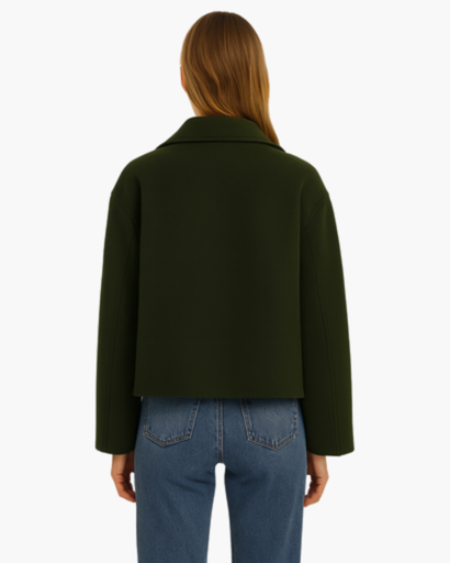 Chic Short Jacket with Double Buttoning for Women