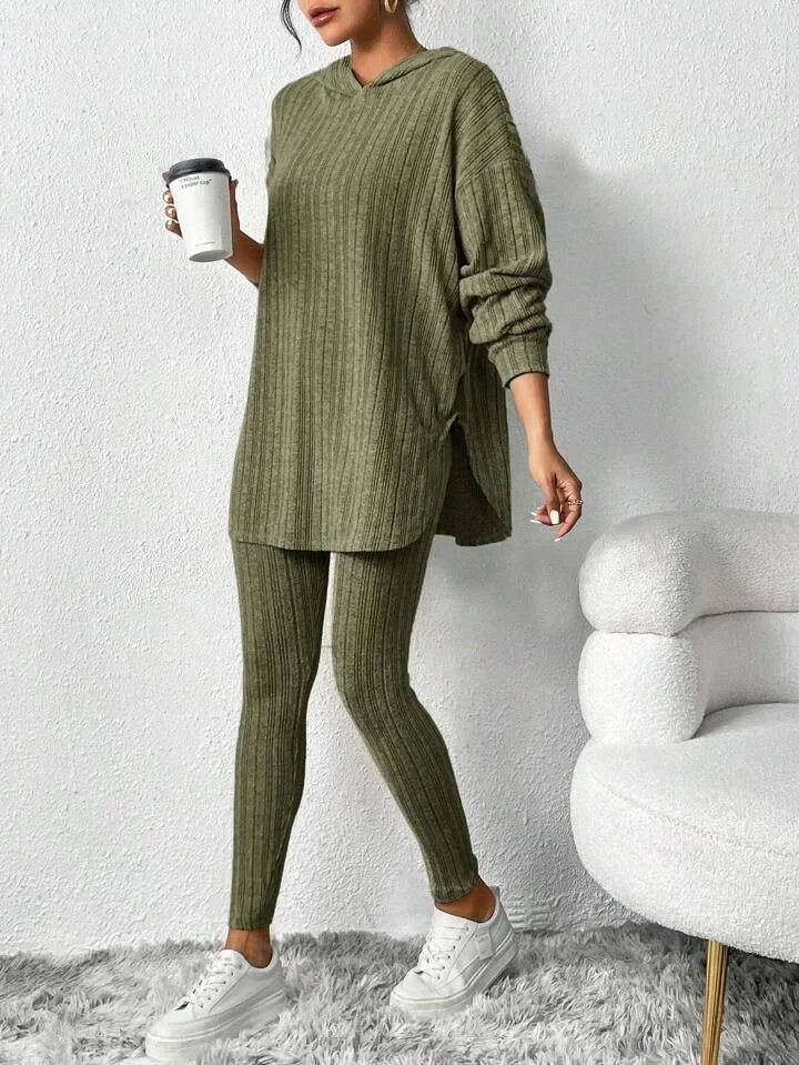 Women's Ribbed Knit Lounge Set