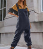 Fleece Jumpsuit with Adjustable Straps for Women