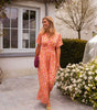Long Dress with Floral Print and Defined Waist for Women | Ideal for Summer