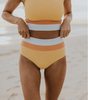 High-Waisted Colorblock Bikini Set for Women