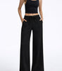 Wide Flowing Crepe Pants for Women