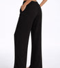Wide Flowing Crepe Pants for Women