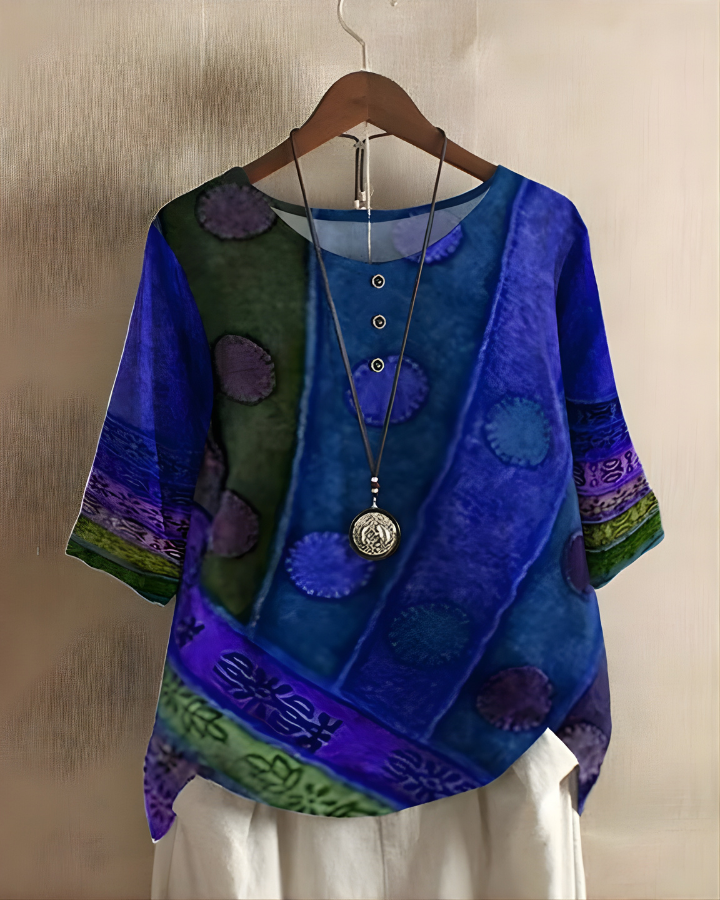 Women's Top with Geometric Print Tunic | Perfect for Everyday Wear
