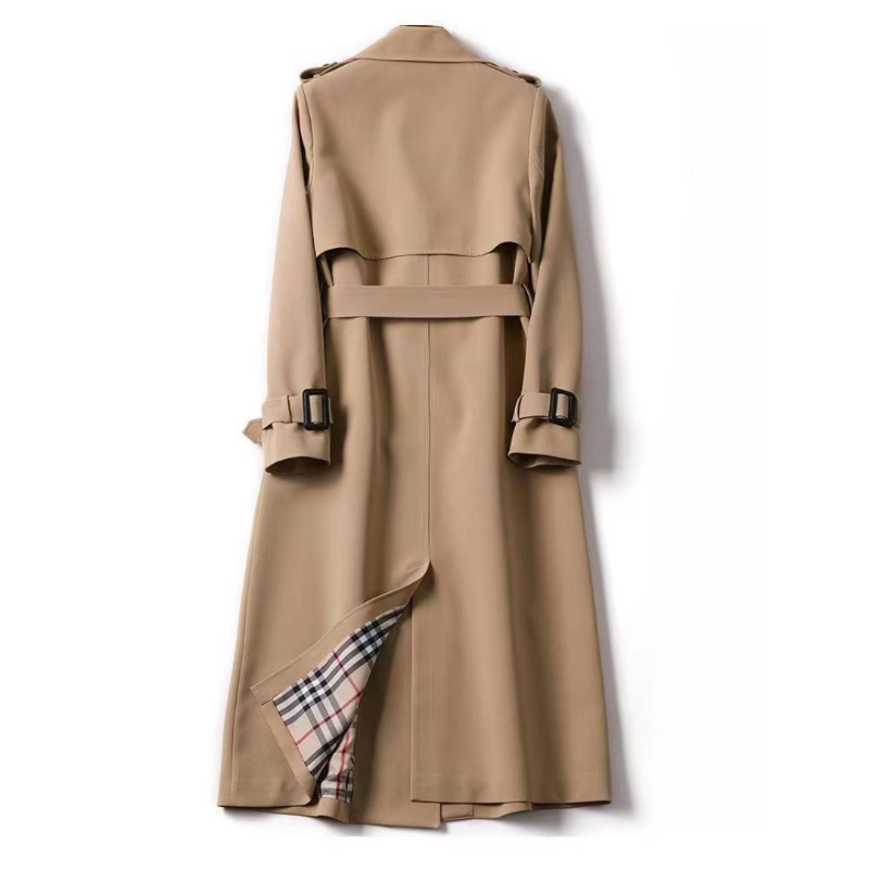 Long Cotton Trench Coat for Women