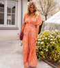 Long Dress with Floral Print and Defined Waist for Women | Ideal for Summer