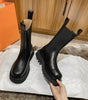 Flat Chelsea Ankle Boots in Faux Leather for Women