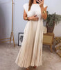 Sleeveless Long Pleated Dress for Women | Ideal for Everyday Wear
