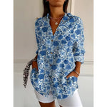 Long Floral Print Shirt for Women