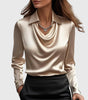 Long Sleeve Satin Blouse for Women