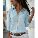 Long-Sleeve Button-Up Shirt for Women