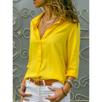 Long-Sleeve Button-Up Shirt for Women