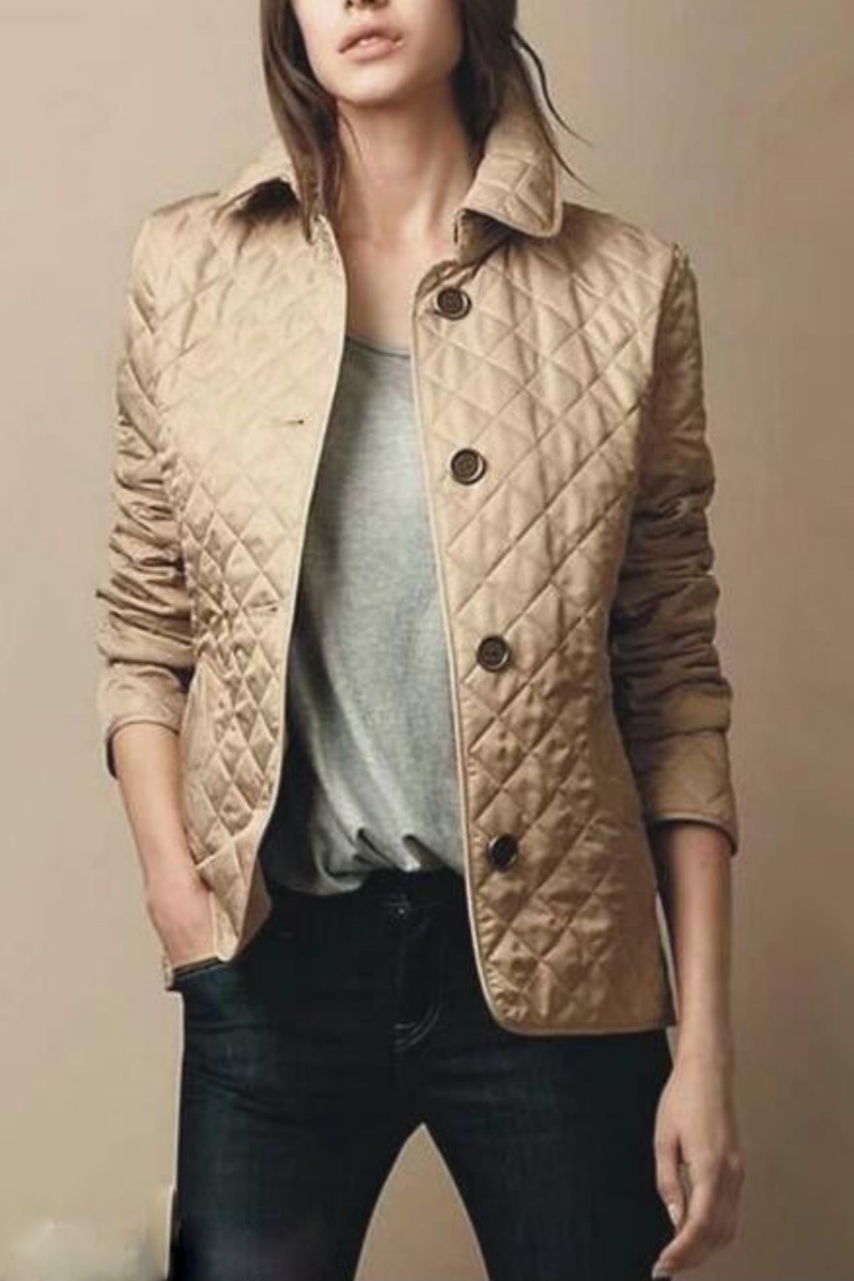 Women's Fitted Short Quilted Jacket