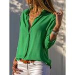 Long-Sleeve Button-Up Shirt for Women