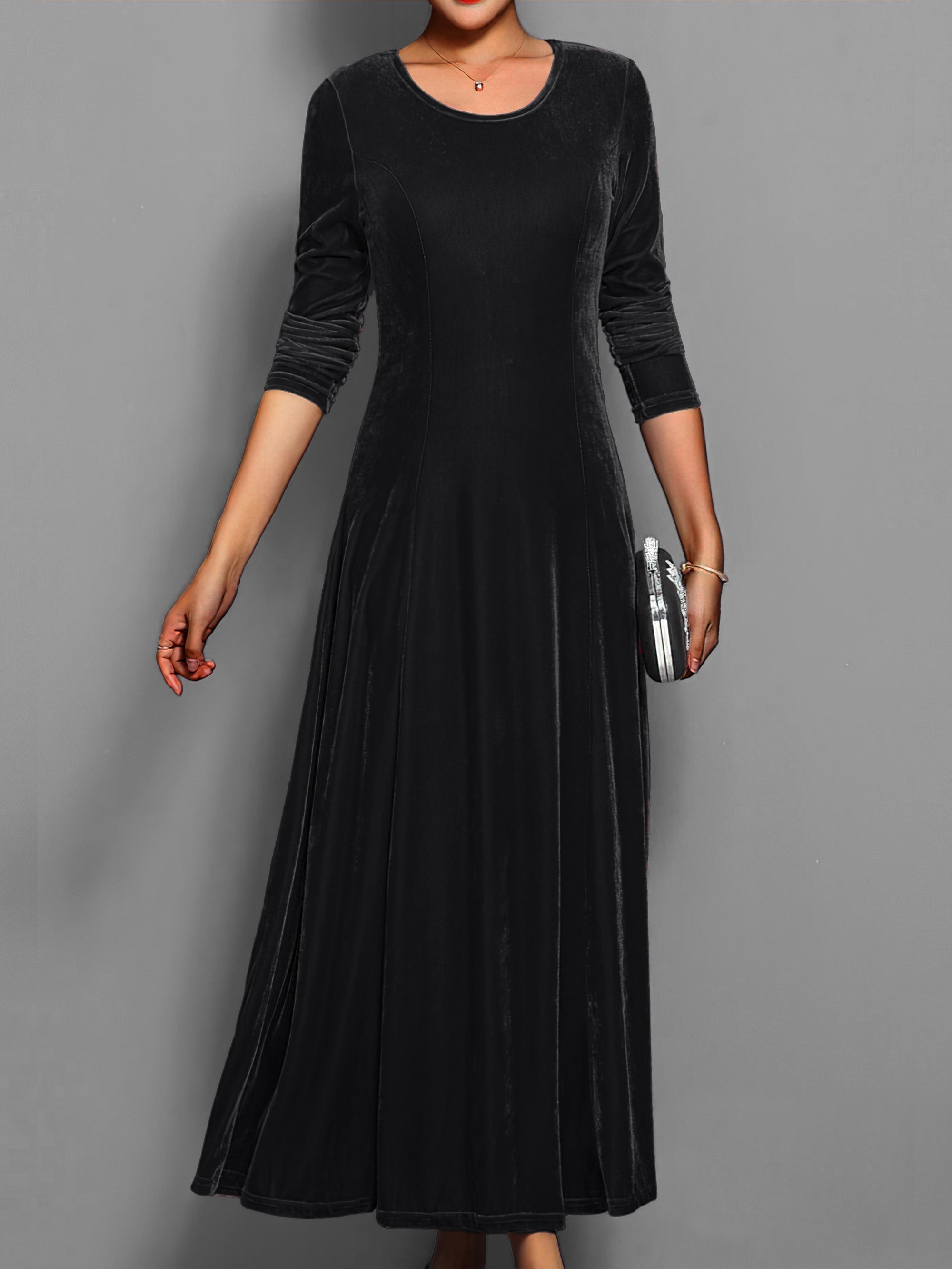Long Velvet Dress for Women