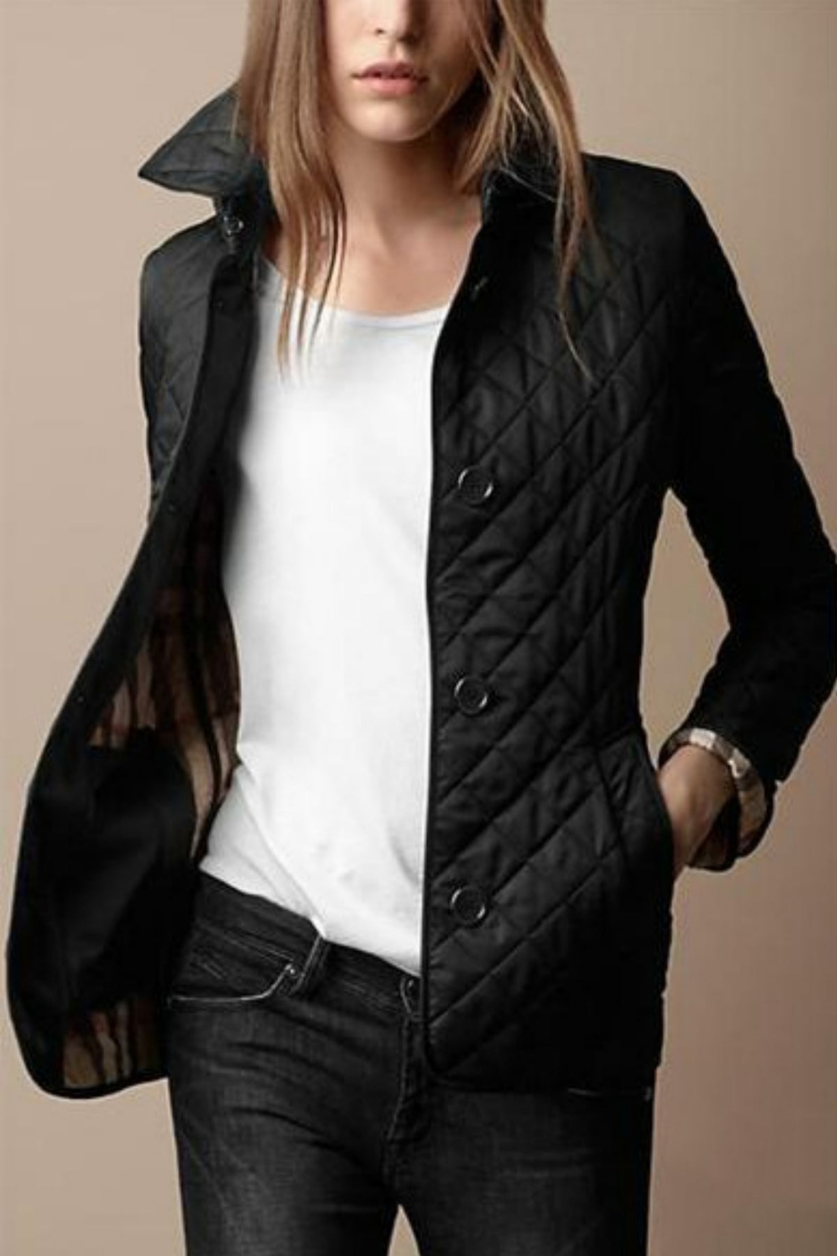 Women's Fitted Short Quilted Jacket